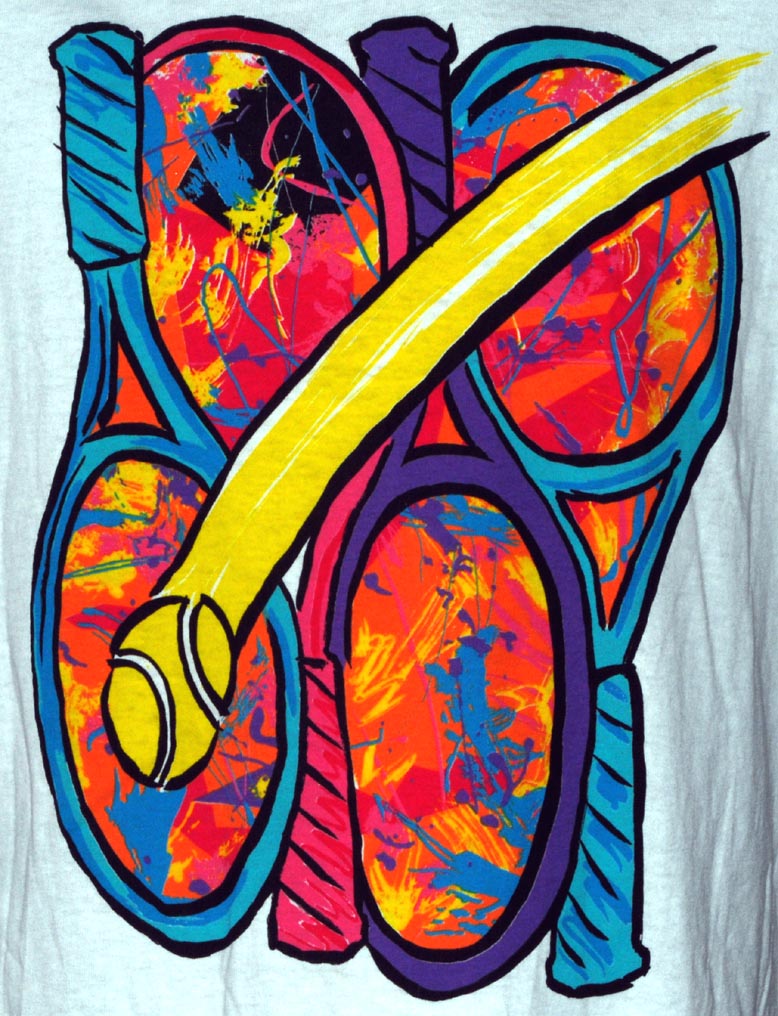 Sporting Look — SPORTING LOOK "3 RACQUETS" Cotton T-Shirt (XL)