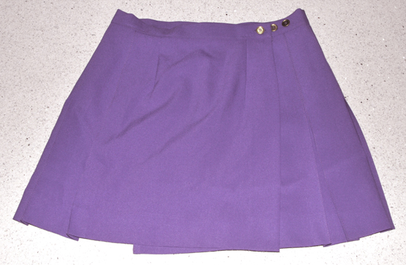 Cycle — CYCLE #301 2/3 PLEAT WRAP SKIRT w/Ball Pocket (GRAPE) knit (Medium 28-30")