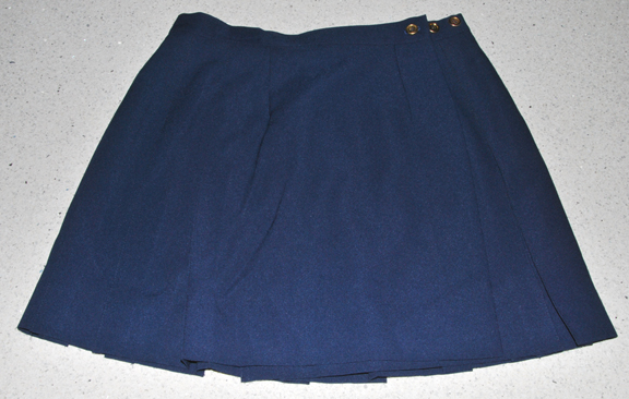 Cycle — CYCLE #301 2/3 PLEAT WRAP SKIRT w/Ball Pocket (NAVY) knit (Medium 28-30")
