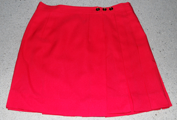 Cycle — CYCLE #301 2/3 PLEAT WRAP SKIRT w/Ball Pocket (RED) (MEDIUM 28-30" waist)
