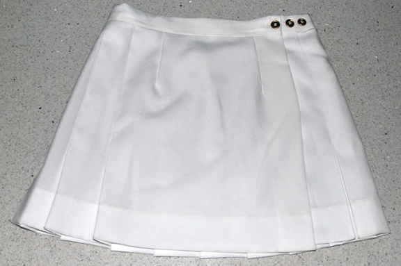 Cycle — CYCLE #301 2/3 PLEAT WRAP SKIRT w/Ball Pocket (WHITE) knit (2XL 33-35")