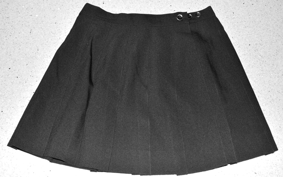 Cycle — CYCLE #720 PLEAT WRAP SKIRT w/Ball Pocket (BLACK) knit (MEDIUM 28-30" waist, 16" long)