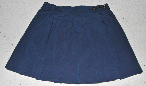 Cycle — CYCLE #720 PERCALE PLEAT WRAP SKIRT w/Ball Pocket (NAVY) (X-Small 25-27" waist)