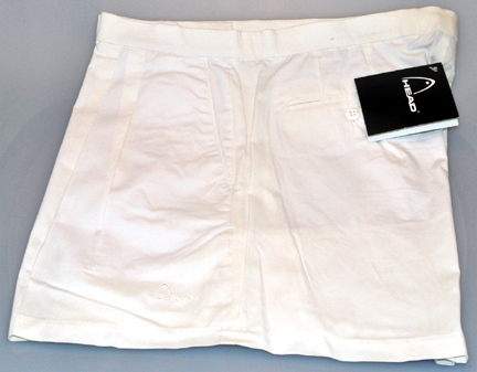 Head — HEAD MENS 15.5" STRETCH TWILL SHORTS [WHITE] (40") 97% Cotton / 3% Lycra