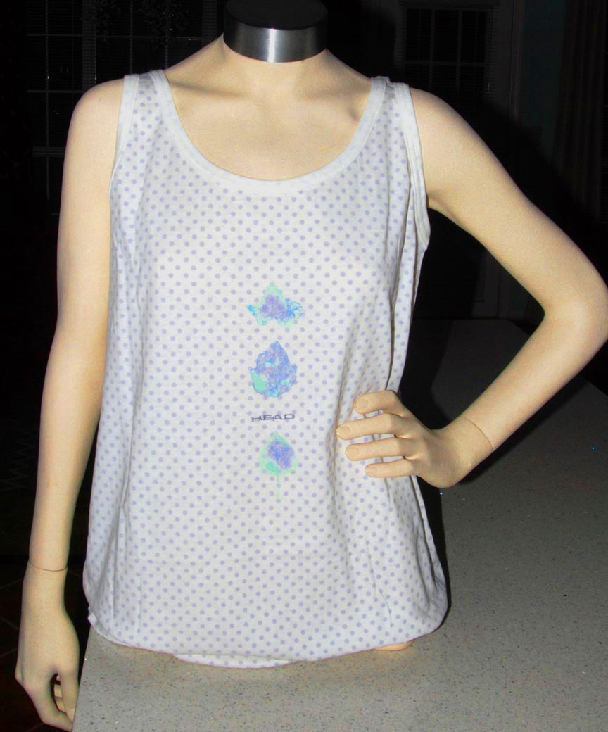 Head — HEAD "LAVENDER POLKA DOT" SLEEVELESS V-NECK 100% Cotton (Med, Large)