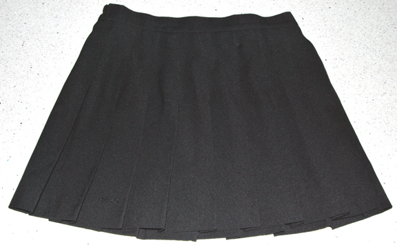 Head — HEAD PLEATED SKIRT w/Pocket (BLACK) knit (SIZE 14, 31.5" waist)