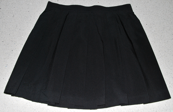 Head — HEAD PLEATED SKIRT (BLACK) percale (SIZE 12, 28.5" waist)