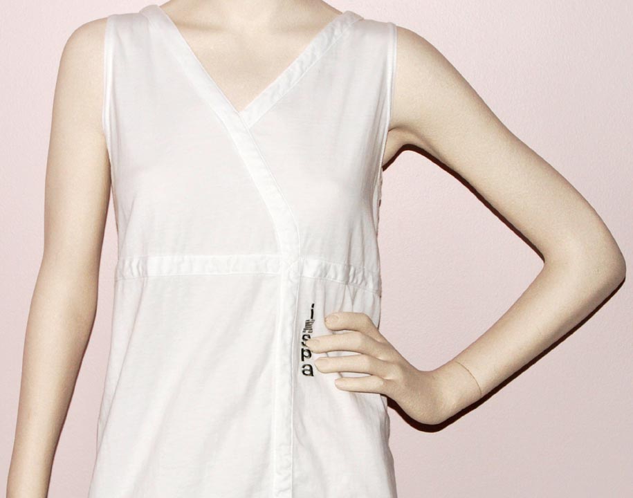 Ixspa — IXSPA SLEEVELESS V-NECK (WHITE) 100% Cotton (Small, Medium, Large)