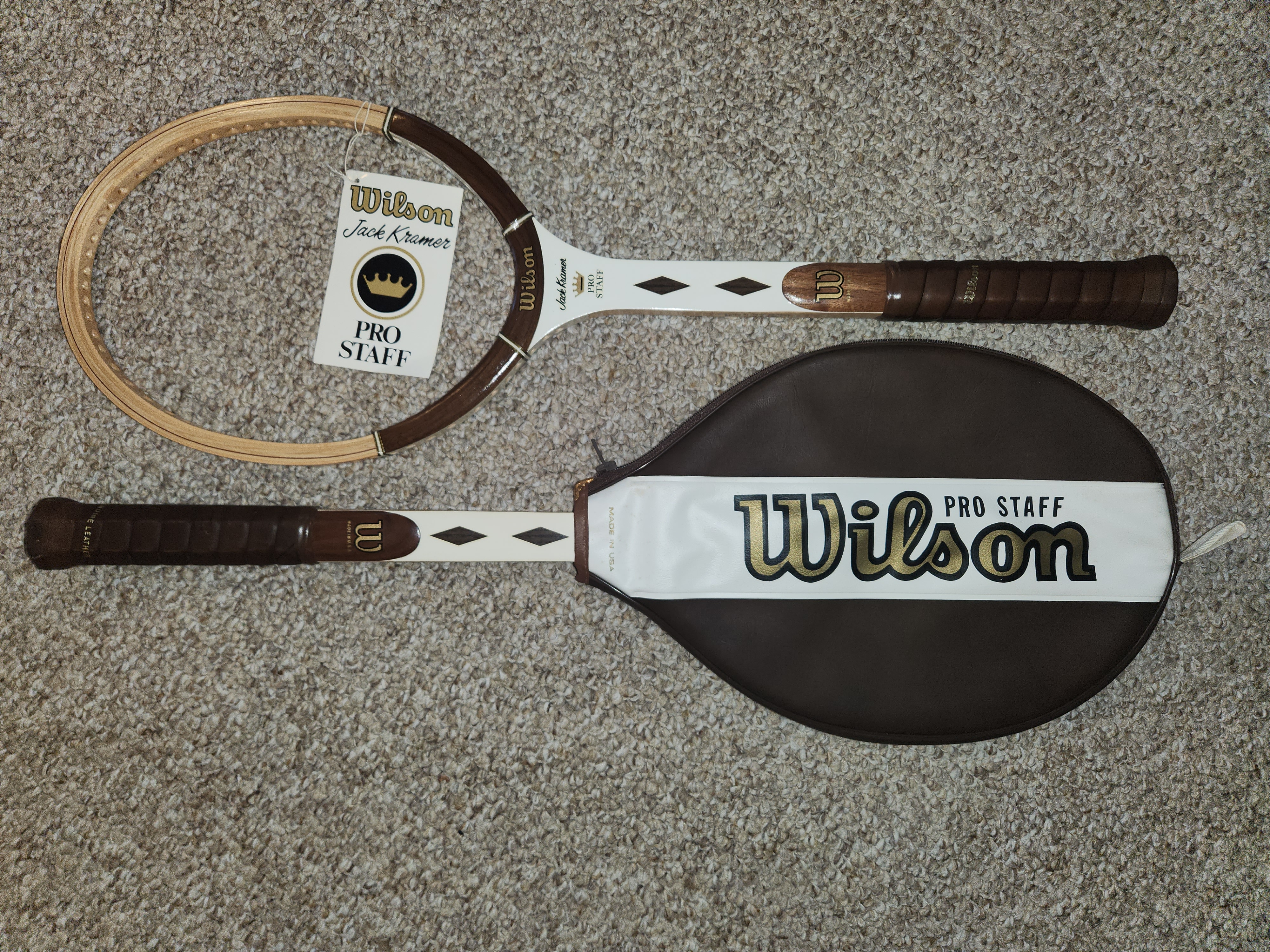 Wilson — WILSON JACK KRAMER PRO STAFF (USA) (5/8L) WOOD w/ Cover