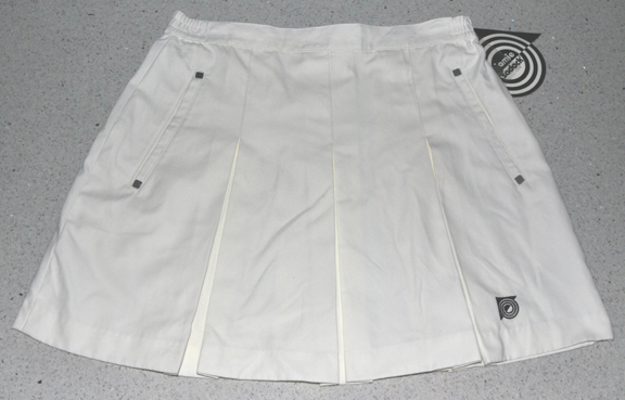 Jamie Sadock — JAMIE SADOCK PLEATED SKIRT w/2 Pockets (WHITE) (SIZE 8, 28" waist)