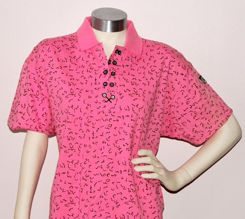 Jamie Sadock — JAMIE SADOCK POLO (Pink Bubble Gum/Blk) 100% Cotton (Small)