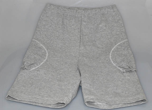 Keddie — KEDDIE Girls #C452 COTTON/LYCRA 2 POCKET BIKE SHORT (Heather Grey/Small,XL)