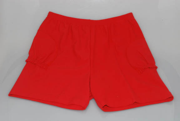 Keddie — KEDDIE #455 COTTON/LYCRA 2 POCKET BIKE SHORTY (Red/Medium)