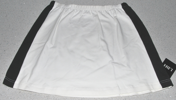 Lily's of Beverly Hills — LILY'S OF BEVERLY HILLS "STRETCH" KNIT SKIRT (Wht/Blk) (LARGE 30" waist)
