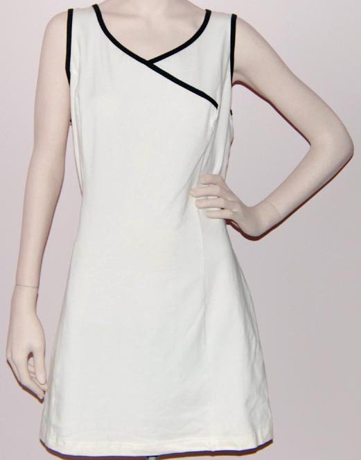 Lily's of Beverly Hills — LILY'S OF BEVERLY HILLS "SPANDEX" DRESS (White/Black) (LARGE, XL)