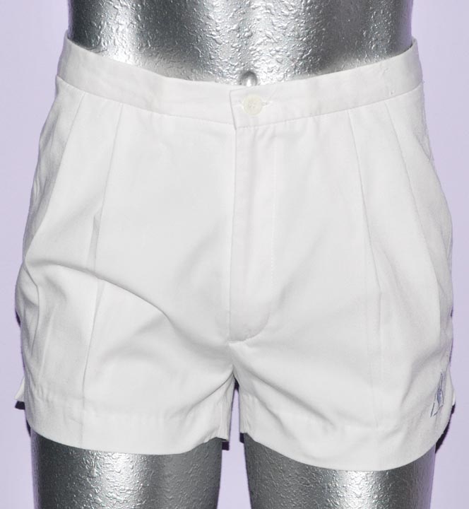 Le Coq Sportif — LE COQ SPORTIF #142 MENS/BOYS 13" "PLEATED" SHORT [ROYAL] (30") white