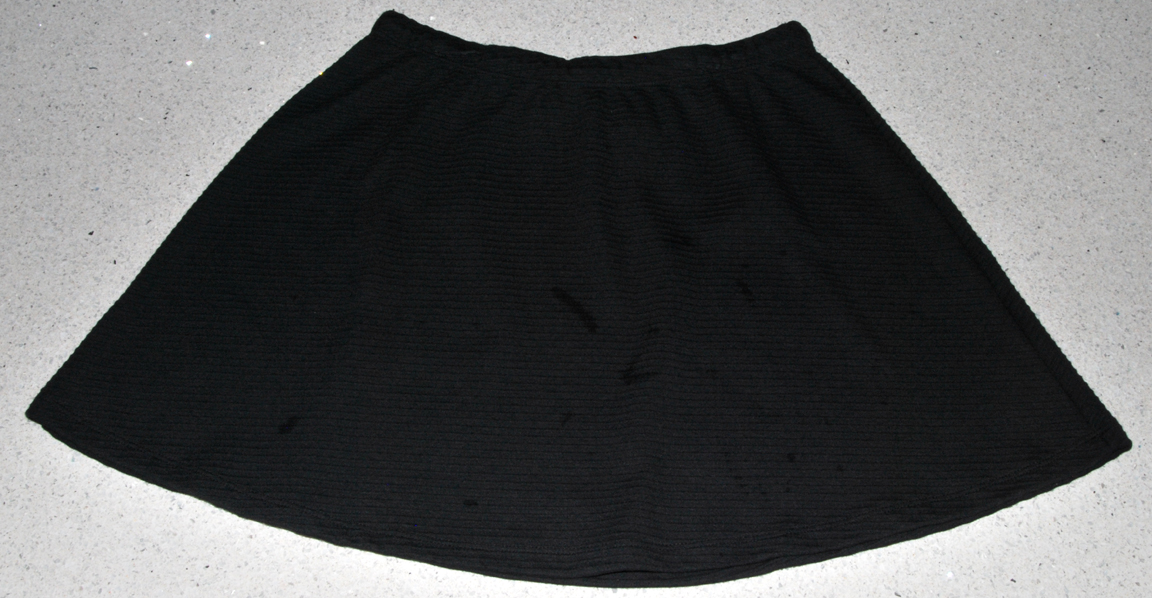 Leejay — LEEJAY TEXTURED KNIT SKIRT (BLACK) (LARGE 28" waist)