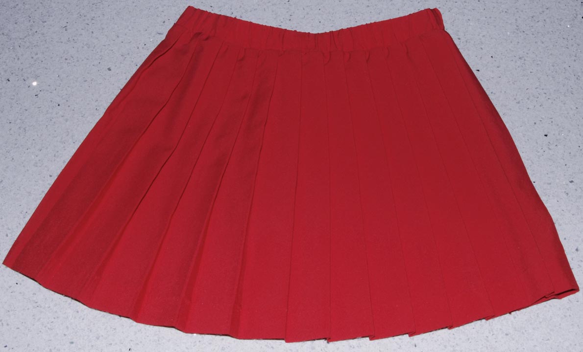 Leejay — LEEJAY PLEATED SKIRT [RED] junior (Small 21-23" waist)