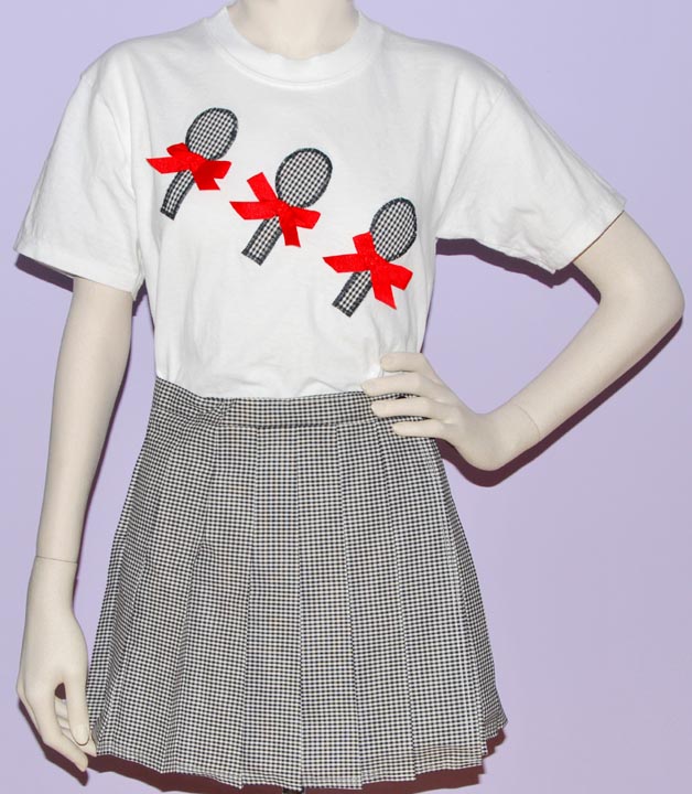 Little Rakits — LITTLE RAKITS T-SHIRT & "WRAP" SKIRT (SMALL) black gingham