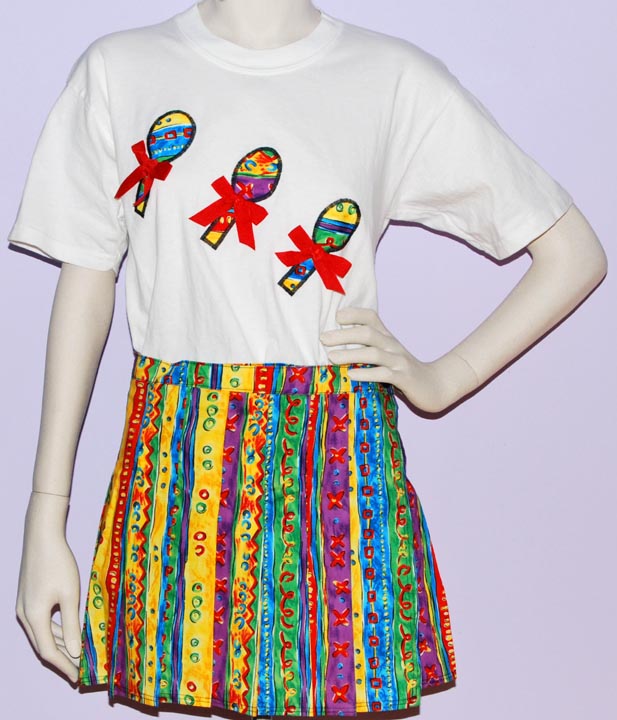 Little Rakits — LITTLE RAKITS T-SHIRT & "WRAP" SKIRT (Medium) multi