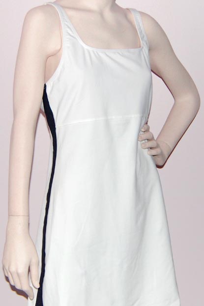 Marika — MARIKA "SPANDEX" DRESS (White/Black) (XL) shelf bra