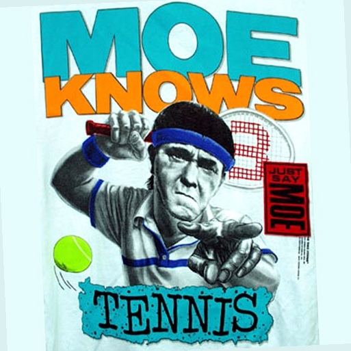 Moe Knows Tennis 100% Cotton Tee (Large)