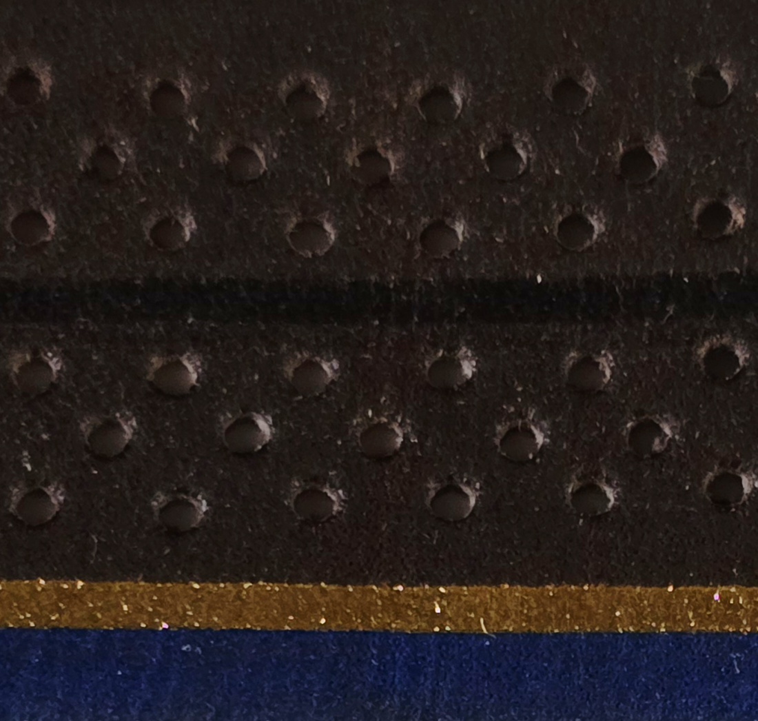 Neumann — LEATHER Perforated/Tackified Brn/Blue 35" x 1 1/8"