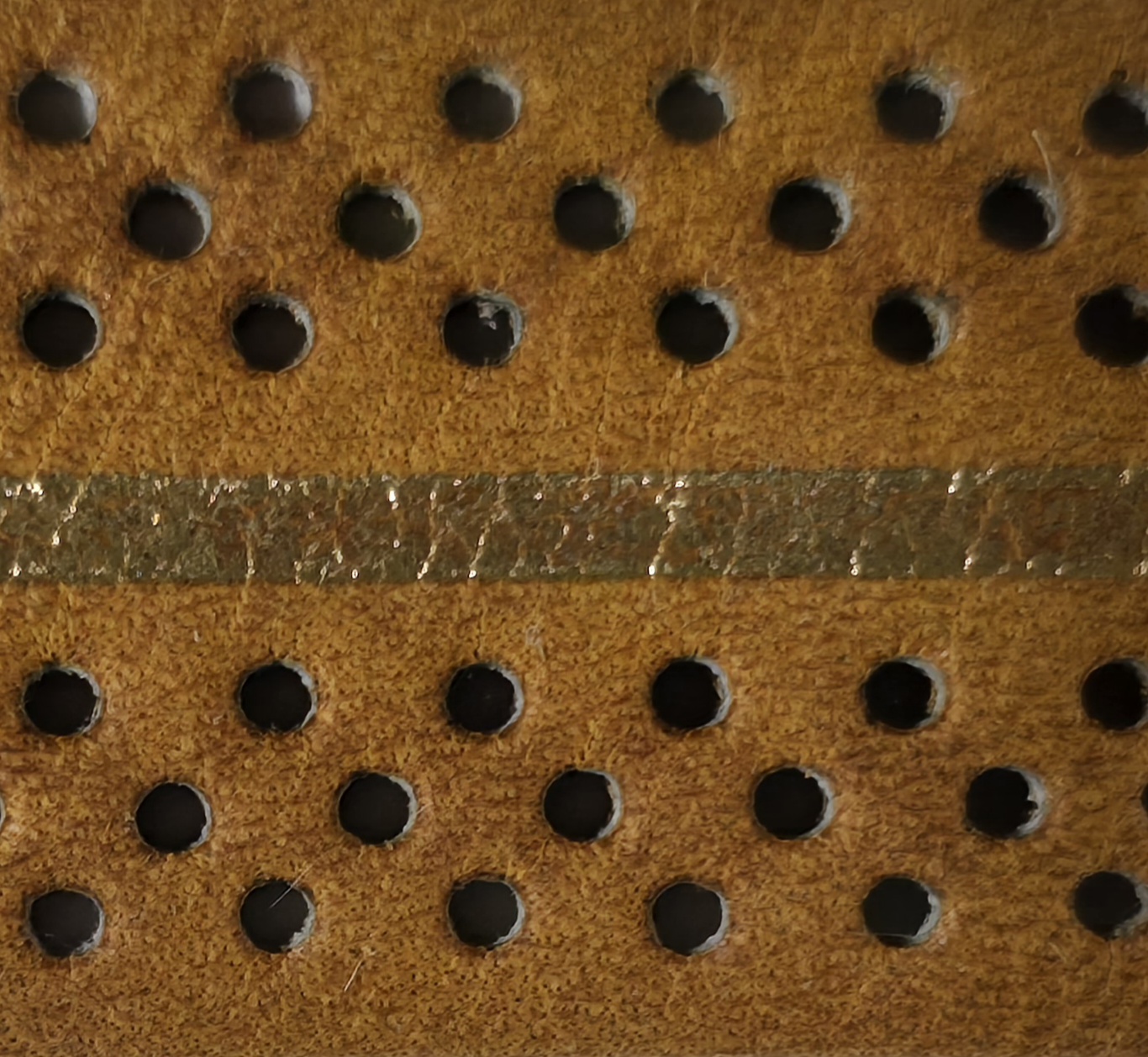 Neumann — LEATHER PERFORATED Tan w/Gold 40" x .98"