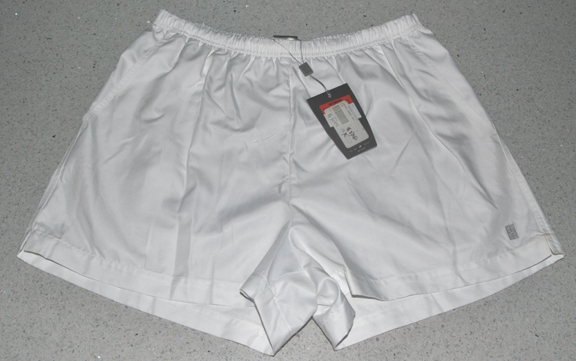 Nike — NIKE SHORT 2 Pockets (WHITE) 100% Poly (LARGE 12-14, 29" waist)