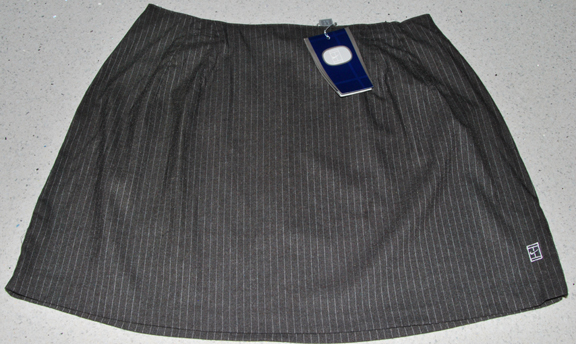 Nike — NIKE "STRETCH" PINSTRIPE SKIRT (BROWN) (LAR 12-14, 28" waist)