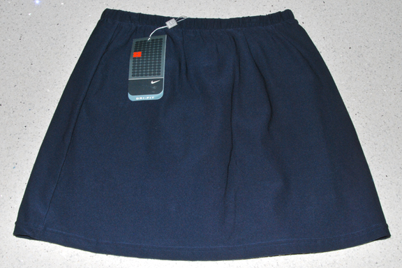 Nike — NIKE DRI-FIT POWER SKIRT stretch, built-in panty (NAVY) (MEDIUM 8-10, 26" waist)