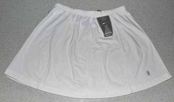 Nike — NIKE ELASTIC WAIST DRI-FIT KNIT SKIRT (WHITE) (LARGE 12-14)