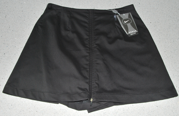 Nike — NIKE FRONT DOUBLE ZIP DRI-FIT STRETCH SKORT (BLACK) (SMALL 4-6, 27" waist)