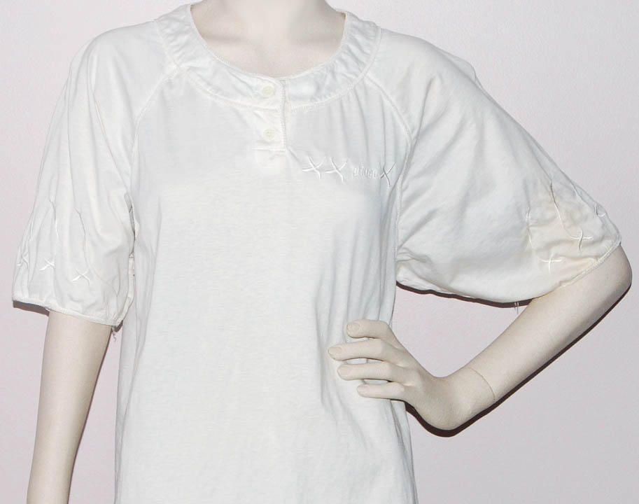 Prince — PRINCE "VINTAGE STYLE" EMBROIDERED BUTTON BOAT-NECK 100% Mercerized Cotton (S, M, L)