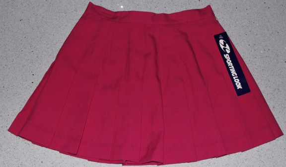 Sporting Look — SPORTING LOOK PLEATED SKIRT (RASPBERRY) knit (SIZE 8, 26" waist)