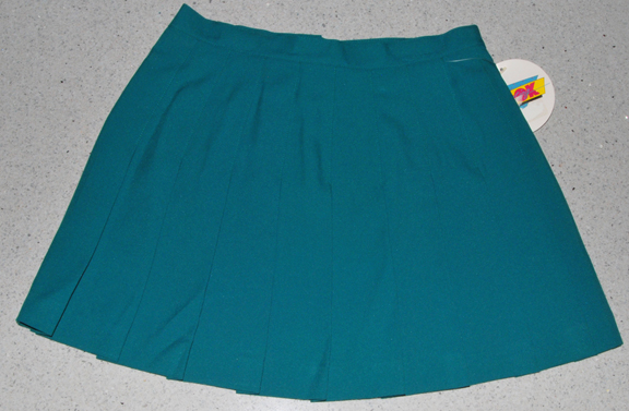 Sporting Look — SPORTING LOOK PLEATED SKIRT (TEAL) knit (SIZE 10, 28" waist)