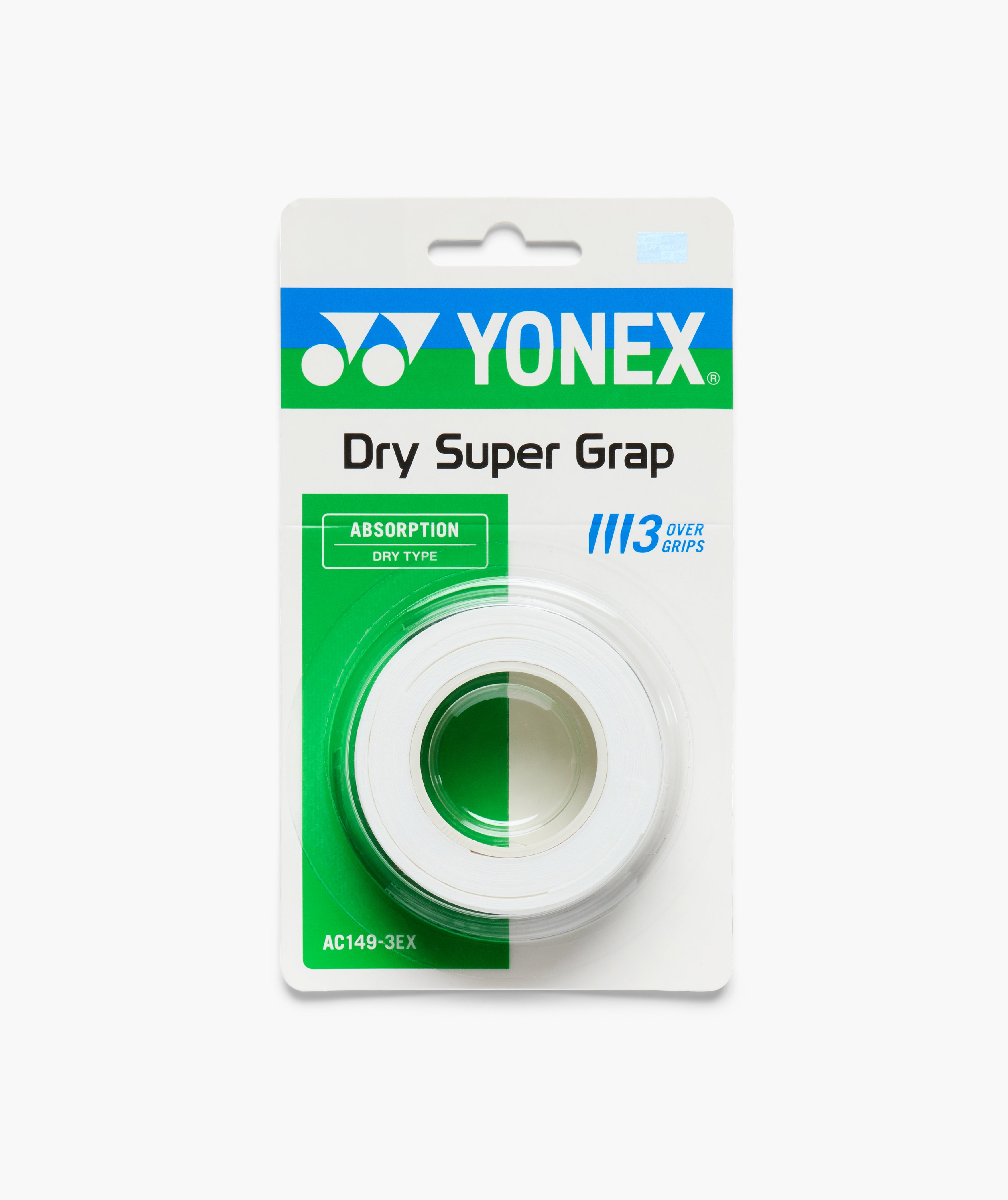 Yonex — YONEX DRY SUPER GRAP OVERGRIP 3 Pak - Blk, Wht