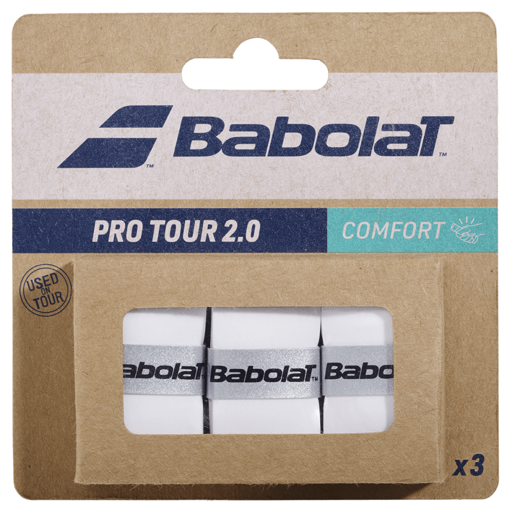 Babolat — BABOLAT PRO TOUR 2.0 OVERGRIP - White (12 Pak)
