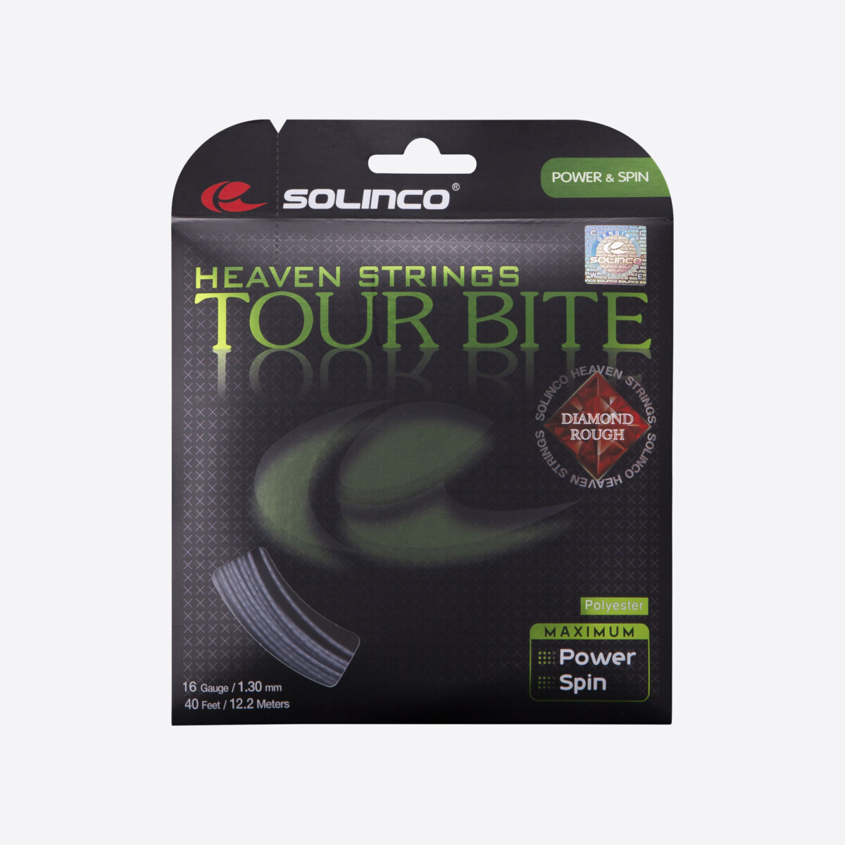 Solinco — SOLINCO TOUR BITE "Diamond Rough" (16,16L,17ga) SILVER