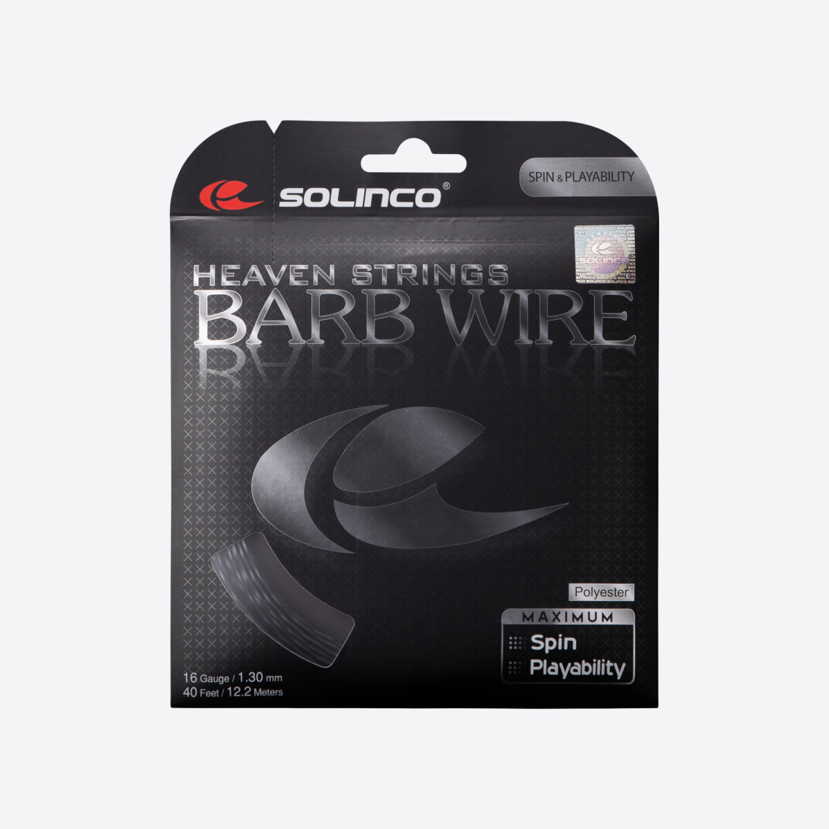 Solinco — SOLINCO BARB WIRE (16ga, 16L, 17ga) BLK
