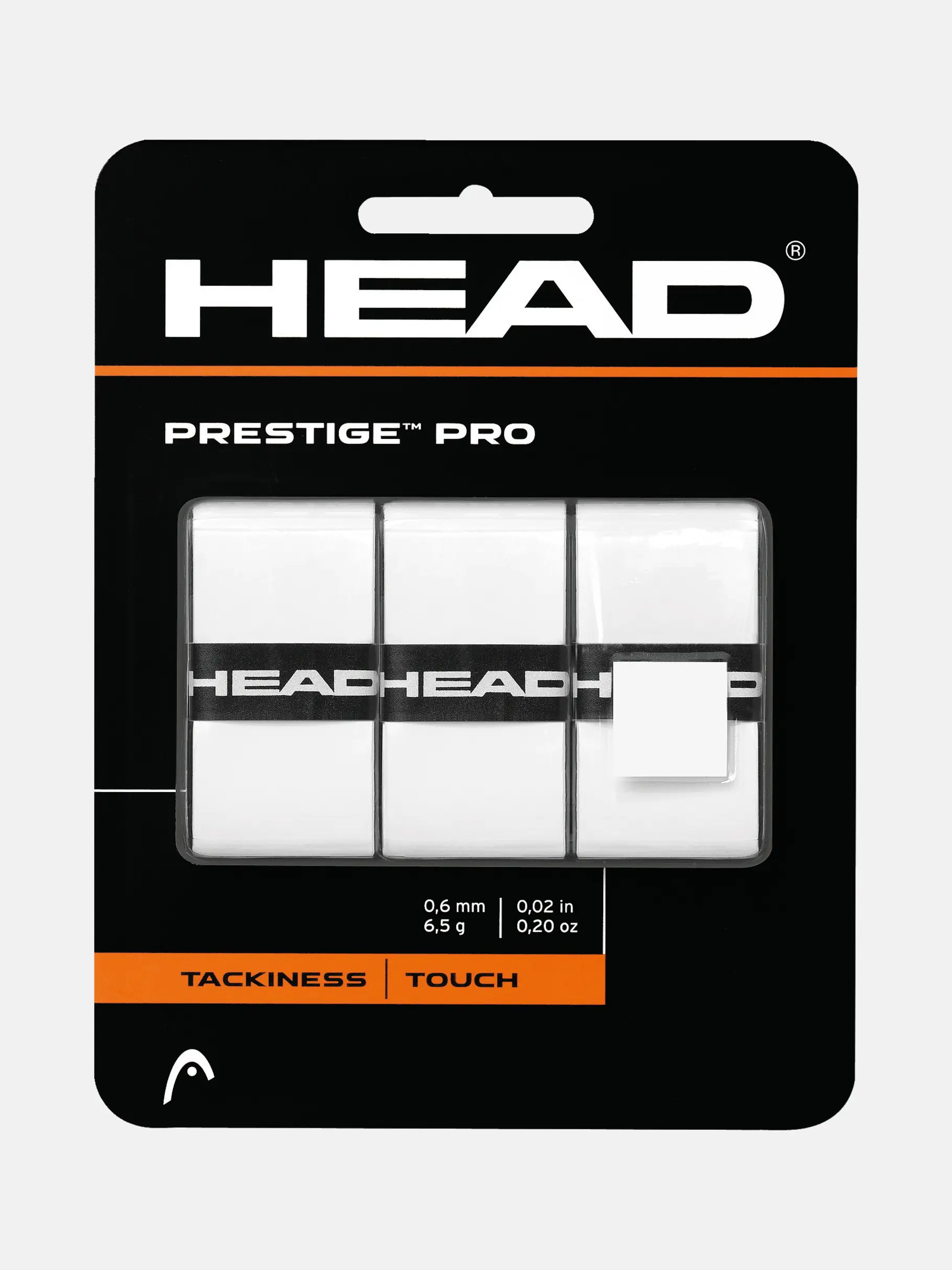 Head — HEAD PRESTIGE PRO OVERGRIP 3 Pak - White