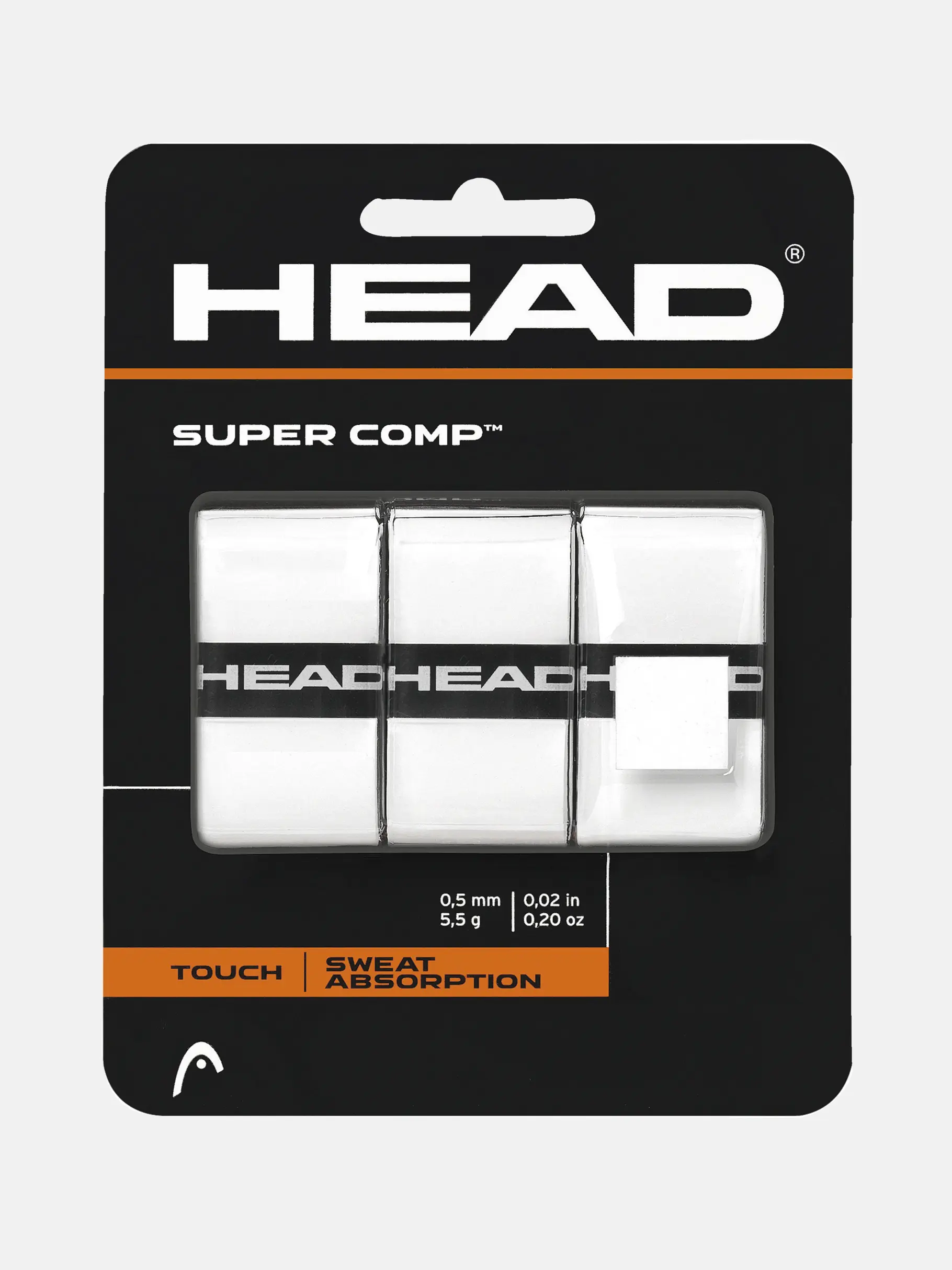 Head — HEAD SUPER COMP OVERGRIP 3 Pak - Blk, Wht,Blu