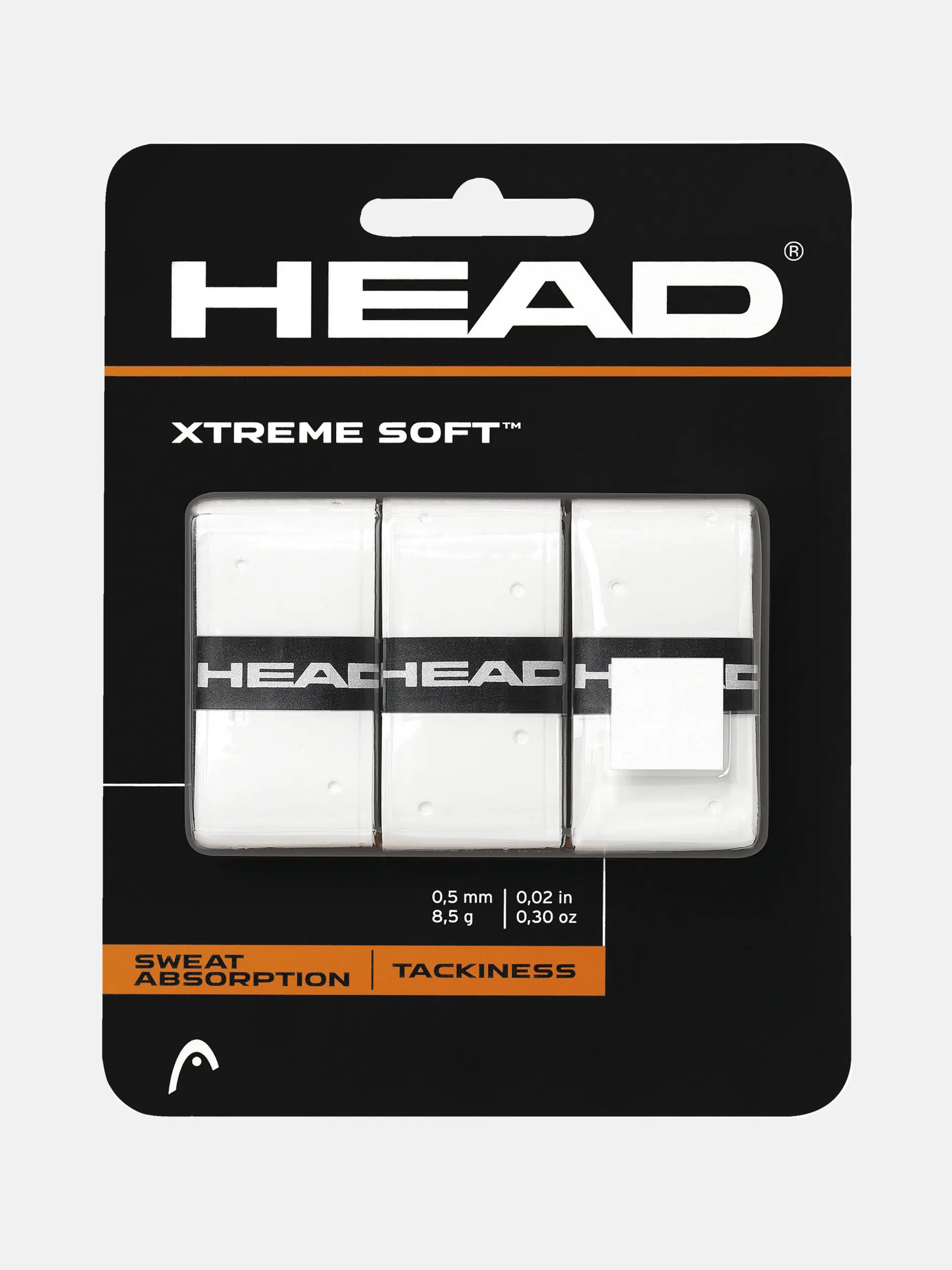 Head — HEAD XTREMESOFT OVERGRIP 3 Pak - Blk,Wht,Blu,Pnk