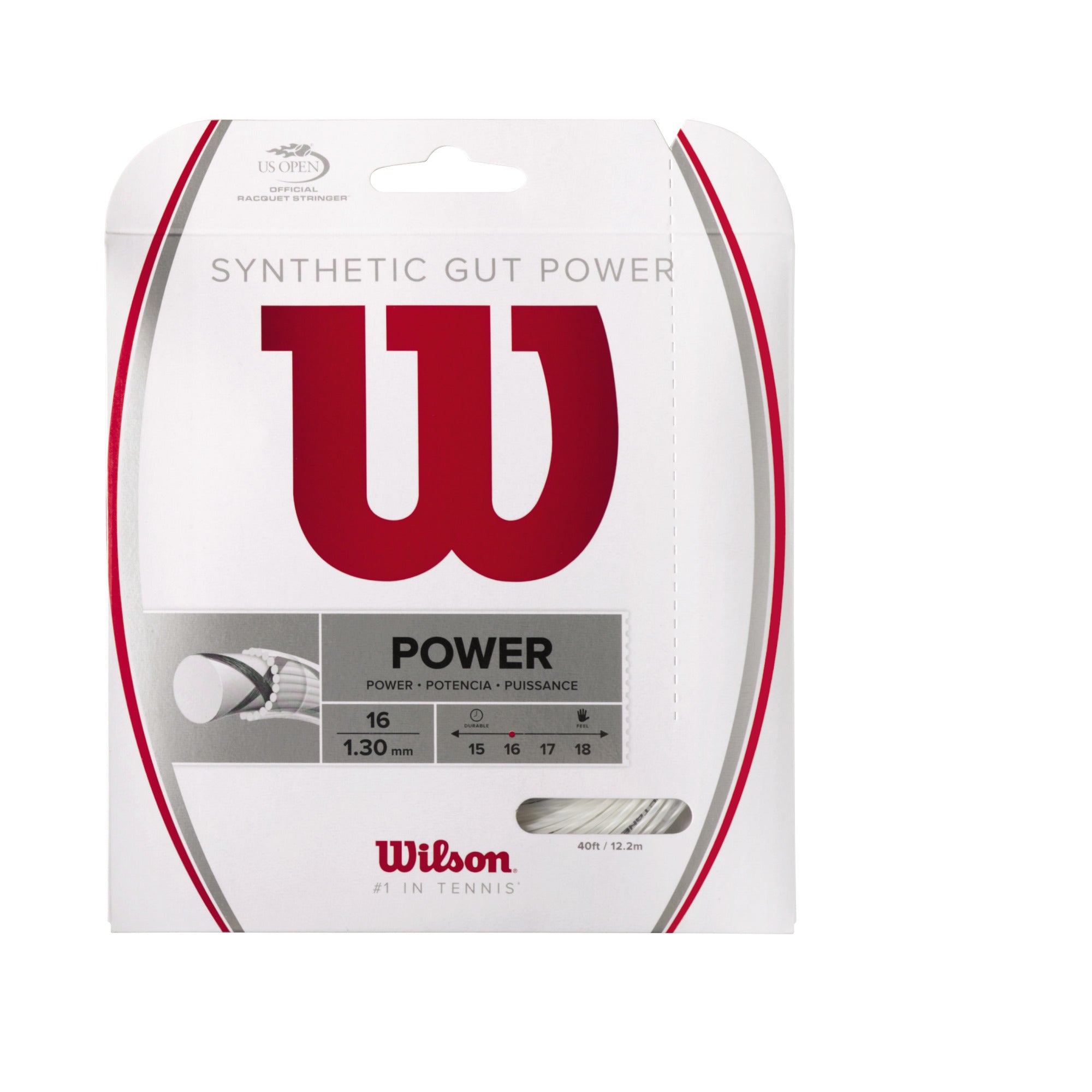 Wilson — WILSON SYN. GUT POWER 16g Wht, Blk, Lime