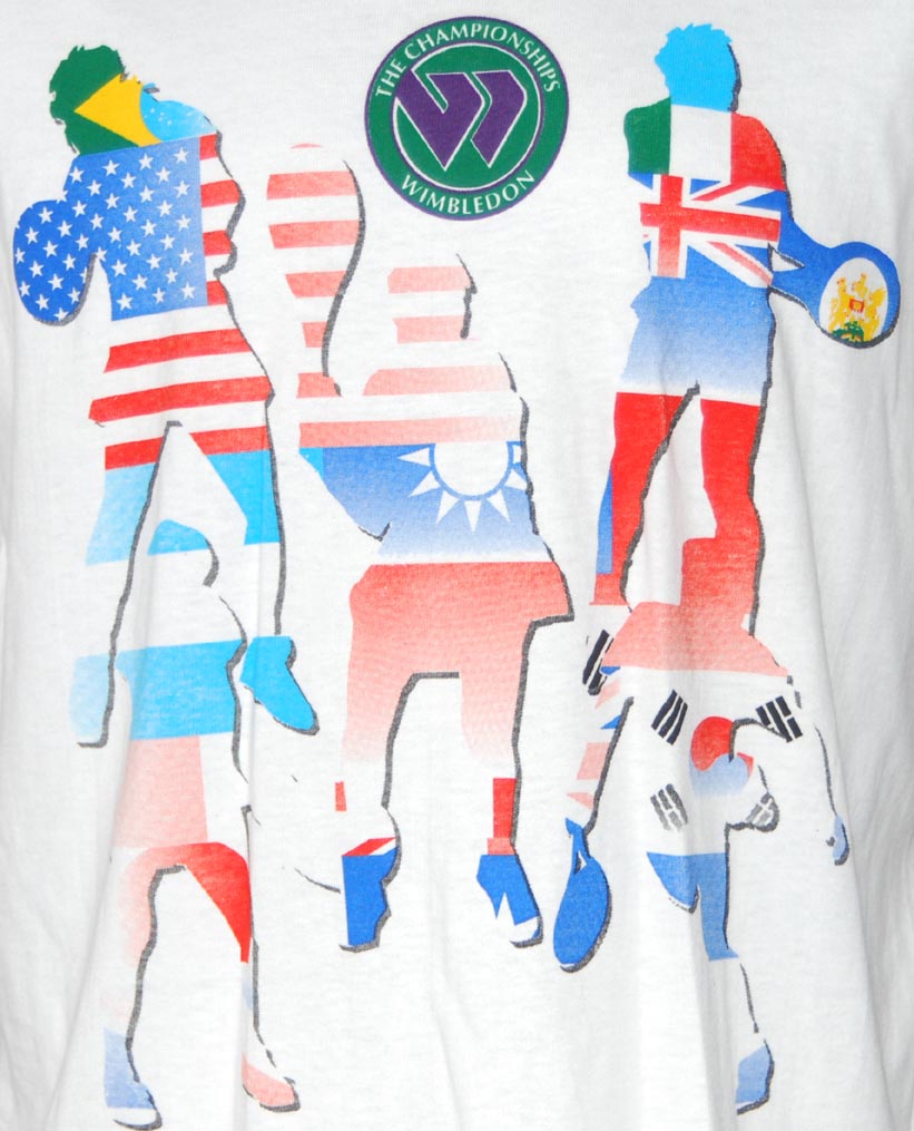 Wimbledon — WIMBLEDON "FLAGS" Cotton T-Shirt (Large)
