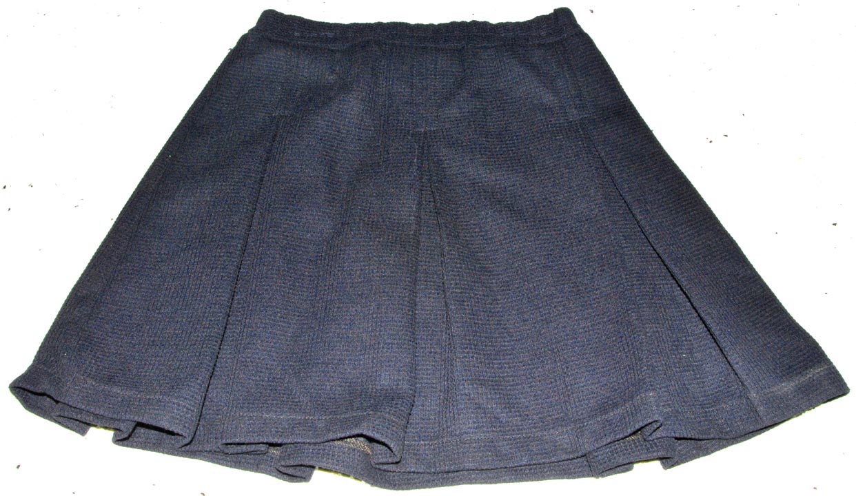 Why Not — WHY NOT "PLEATED KNIT SKIRT" (BLACK) (SMALL 18-22" waist)