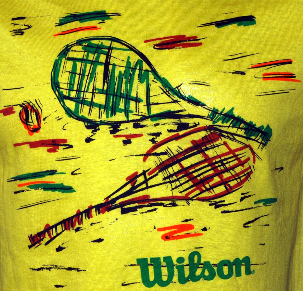 Wilson — WILSON "ABSTRACT" Cotton T-Shirt (Medium, mislabeled Large)