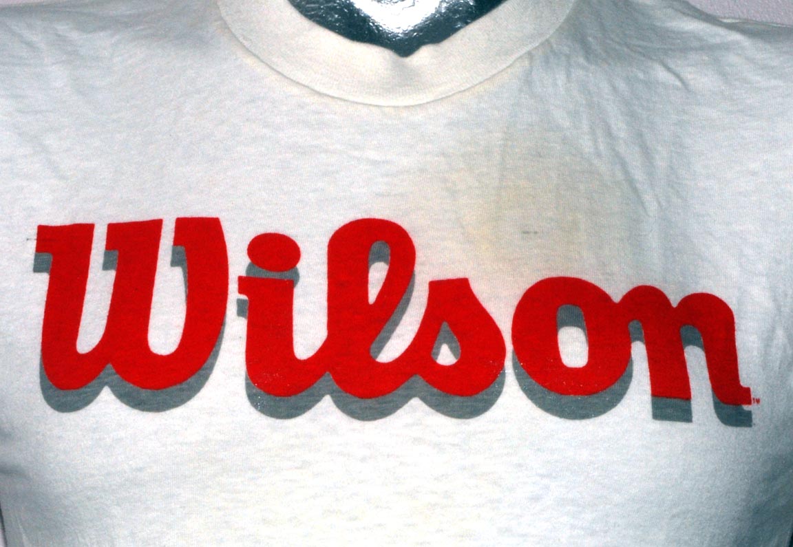 Wilson — WILSON "LOGO" Cotton T-Shirt (Small, mislabeled Medium)