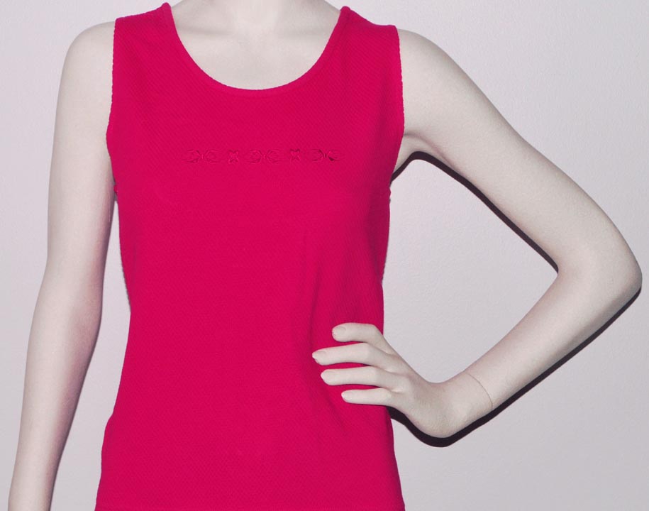 Wilson — WILSON SLEEVELESS SCOOP NECK (RED) (SMALL) waffle weave